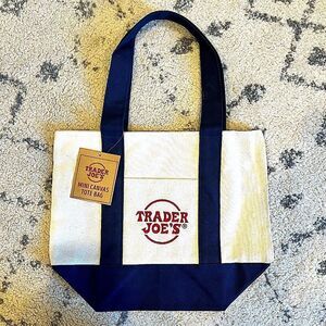 NWT Trader Joe’s Mini Canvas Tote Bags - Blue